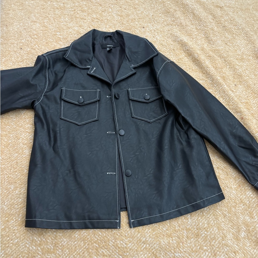 Black Jacket white stitching